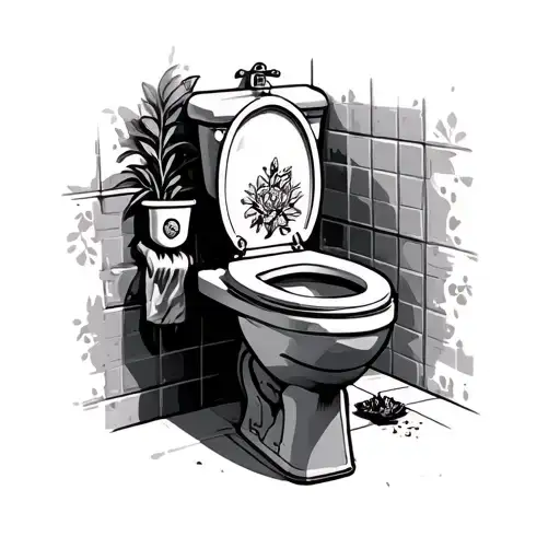 Skibidi Toilet tattoo design idea