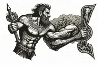 david and goliath tattoo design idea