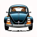 Volkswagen beetle tattoo design idea