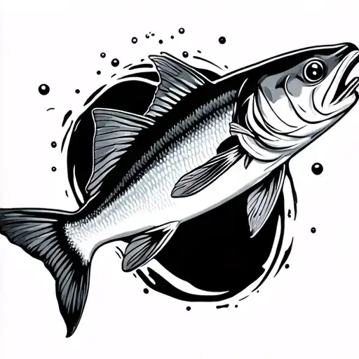 outline of Florida with a snook realism ocean tattoo design idea