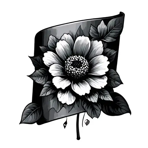 Flower cuff bramble tattoo design idea