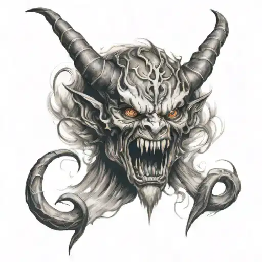 a demon tattoo design idea