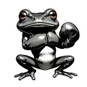 frog boxing tattoo design idea