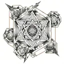 Metatron Cube tattoo design idea