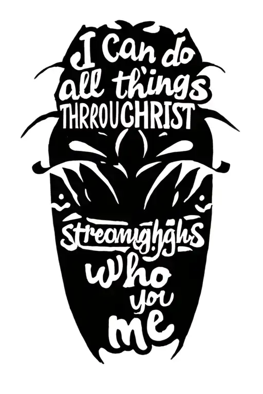 I can do all things through christ who strengthens me tattoo design idea
