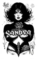 "Sandra" pubic tattoo tattoo design idea