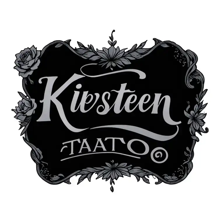 "Kiersten" name Written tattoo design idea
