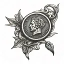 tow side of a coin tattoo design idea