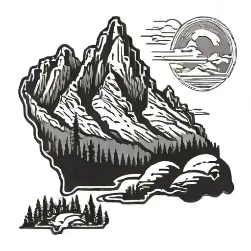 mountains Utah tattoo design idea