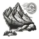 mountains Utah tattoo design idea