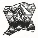 mountains Utah tattoo design idea