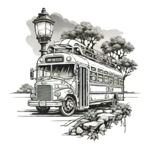 bus that represents life...next station unknown tattoo design idea