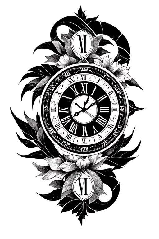 19 12 23 roman numerals tattoo design idea