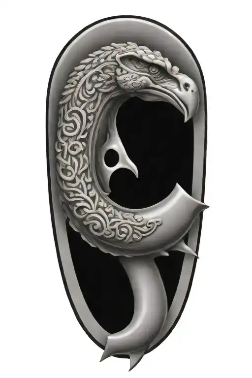 don't tread on me flintlock pistols tattoo design idea