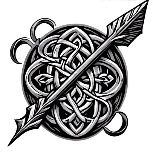 Celtic Arrow tattoo design idea