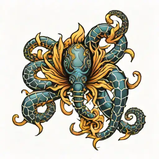 Scorpio, gemini and aquarius tattoo design idea