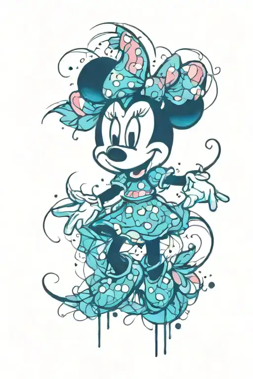minnie tattoo design idea
