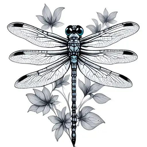 Dragonfly Fine Line tattoo design idea
