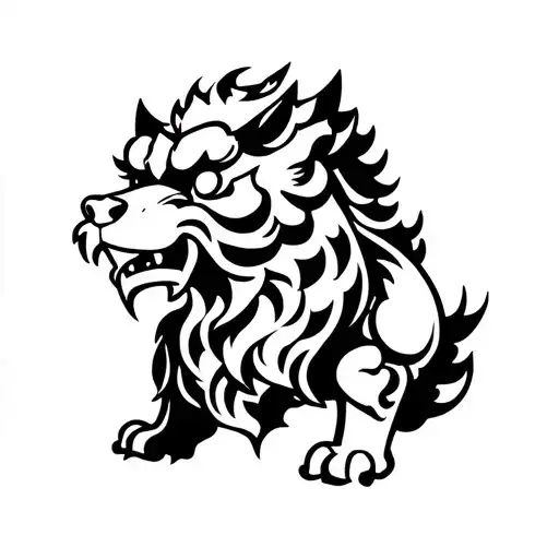Foo Dog tattoo design idea