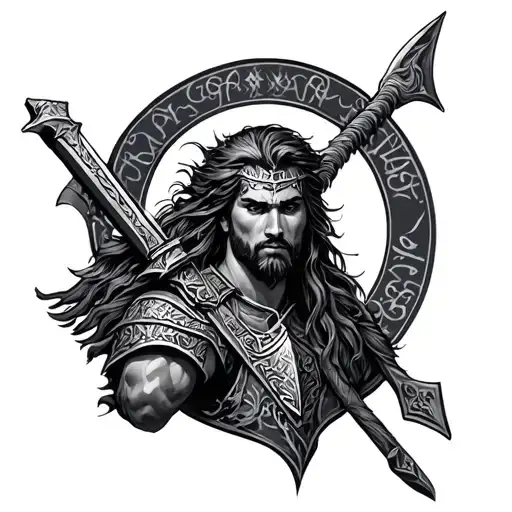 st michaels warrior tattoo design idea