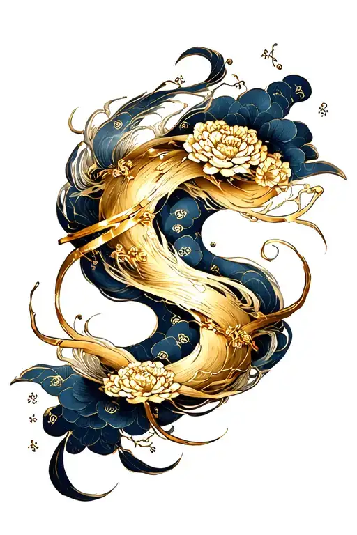 kintsugi art tattoo design idea