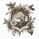 trying to reunite the broken family tree tattoo design idea