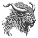 bison viking head sleeve tattoo design featuring tattoo design idea