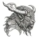 bison viking head sleeve tattoo design featuring tattoo design idea