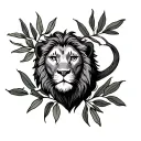 Olive branch, something to do with Ezra and a lion tattoo design idea