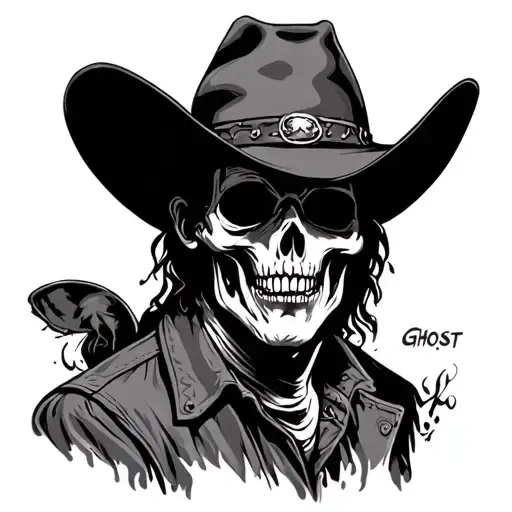 Ghost Cowboy tattoo design idea