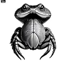 hermit crab, betta fish, bearded dragon, dog all seperate tattoo design idea