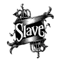 "Slave" chastity cage tattoo design idea
