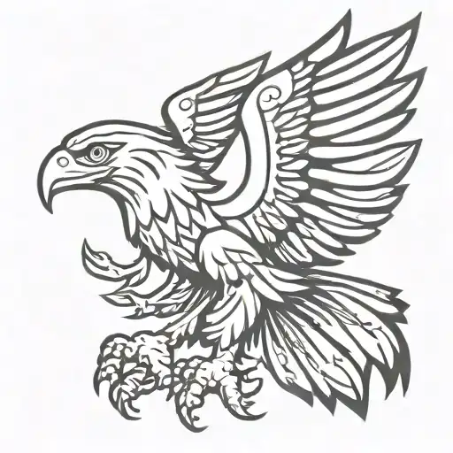 polish eagle soaring tattoo design idea