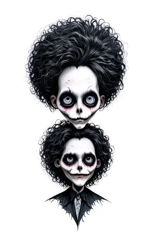 tim burton characters tattoo design idea