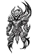 complex Doom slayer symbol tattoo design idea