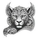 mayan jaguar warrior tattoo design idea