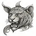 mayan jaguar warrior tattoo design idea