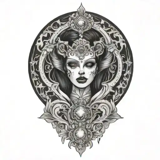 Vampiress tattoo design idea