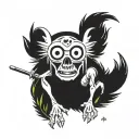 princess mononoke and kodama   tattoo design idea