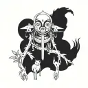 princess mononoke and kodama   tattoo design idea