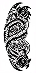 Native American intertwined and Lumbee Turtles  tattoo design idea